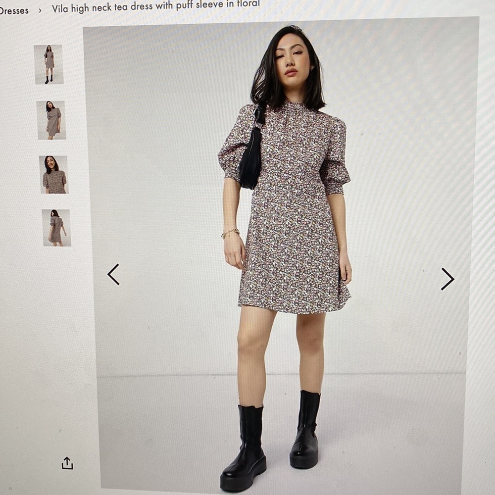 ASOS High neck floral dress